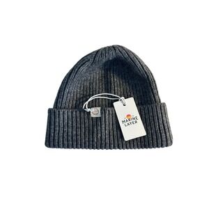 Marine Layer Brushed Beanie Hat Men's Size OS Heather Grey Wool Cashmere NEW